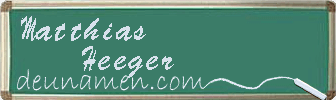 Matthias Heeger Visitenkarte